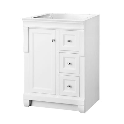 Naples 24 in. W Bath Vanity Cabinet Only in White with Right Hand Drawers - Super Arbor