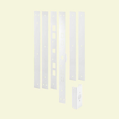 Jamb Repair and Reinforcement Kit, 59-1/2 in. Installed, Steel Construction, White - Super Arbor