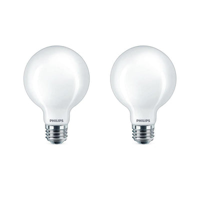 Philips 60-Watt Equivalent G25 Dimmable Daylight LED Light Bulb (2-Pack) - Super Arbor