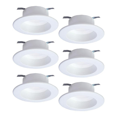 RL 4 in. White Tunable Bluetooth Smart Integrated LED Recessed Ceiling Light Trim CCT (2700K-5000K) (6-Pack) - Super Arbor