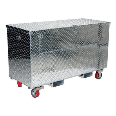 30 in. x 60 in. Aluminum Portable Fold Down Tool Box with Casters and Fork Pocket - Super Arbor