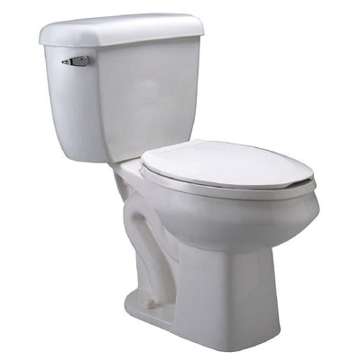 Eco Vantage 2-Piece 1.28 GPF Single Flush Elongated Pressure Assist Toilet in White - Super Arbor