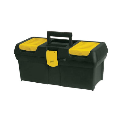 16 in. Portable Plastic with Lid Organizer Mobile Tool Box - Super Arbor