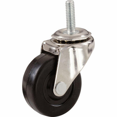 2 in. Soft Rubber Threaded Stem Casters with 80 lb. Load Rating (2 per Pack) - Super Arbor