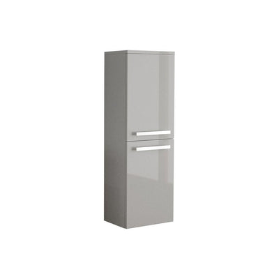 Ambra 14-9/50 in. W Wall Mounted Linen Cabinet in Glossy Grey - Super Arbor