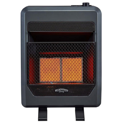 Propane Gas Vent Free Infrared Gas Space Heater With Blower - 18,000 BTU, T-Stat Control - Super Arbor
