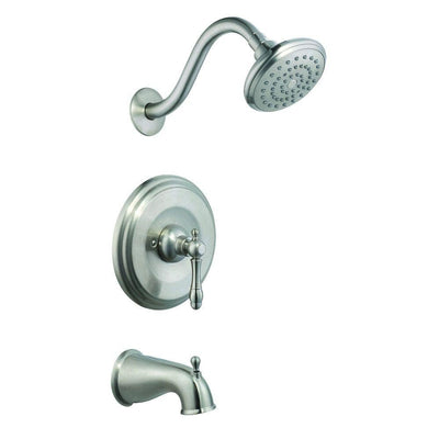 Oakmont Single-Handle 1-Spray Tub and Shower Faucet in Satin Nickel (Valve Included) - Super Arbor