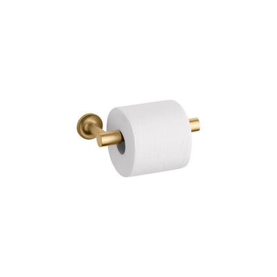 Purist Pivoting Toilet Tissue Holder in Brushed Gold - Super Arbor
