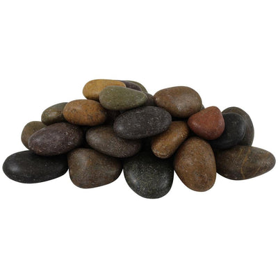 Rain Forest 1 in. to 2 in. 30 lb. Medium Mixed Grade A Polished Pebbles - Super Arbor