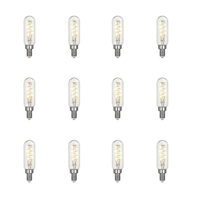 Feit Electric 25-Watt Equivalent T6 Candelabra Dimmable LED Clear Glass Vintage Light Bulb with Spiral Filament Warm White (12-Pack) - Super Arbor