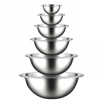 6-Piece Stainless Steel Kitchen Mixing Bowls Set - Super Arbor
