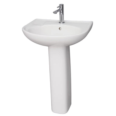 Barclay Products Cynthia 520 Pedestal Combo Bathroom Sink in White - Super Arbor