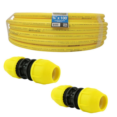 Underground 3/4 in. IPS Extension Kit (1) Roll of 3/4 in. x 100 ft. Pipe, (2) 3/4 in. Couplers - Super Arbor