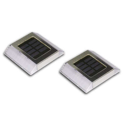 Stainless Steel Integrated 2-LED Solar Deck and Path Light (2-Pack) - Super Arbor