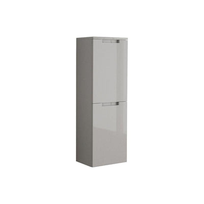 Oasi 14-9/50 in. W Wall Mounted Linen Cabinet in Glossy Grey - Super Arbor