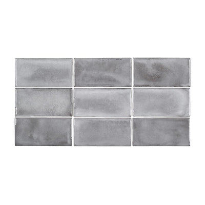Jeffrey Court Gris Rustico 3 in. x 6 in. Glossy Textured Ceramic Wall Tile (5.38 sq. ft. / Case)