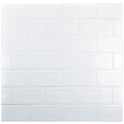 Merola Tile Santorini Blanco 4 in. x 7-7/8 in. Ceramic Subway Wall Tile (12 sq. ft. / case) - Super Arbor
