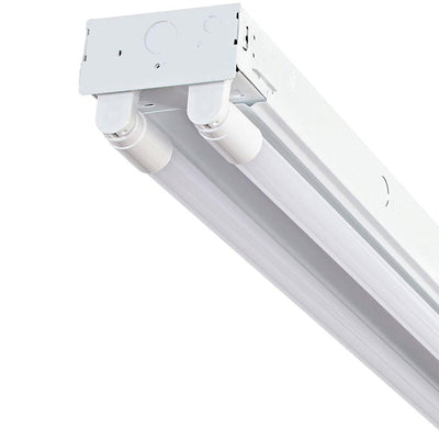 4 ft. 2-Light T8 Industrial LED White Strip Light with 3,250 Lumens DLC Flex Tubes 3500K - Super Arbor