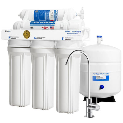 Ultimate Premium Quality WQA Certified 90 GPD Under-Sink Reverse Osmosis Drinking Water Filter System - Super Arbor