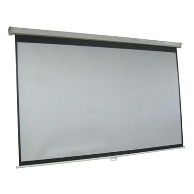 ProHT 84 in. Manual Projection Screen with White Frame - Super Arbor
