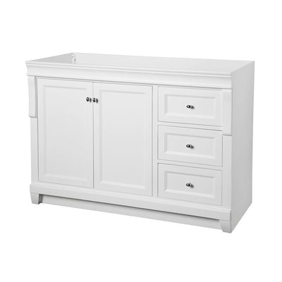 Naples 48 in. W Bath Vanity Cabinet Only in White - Super Arbor