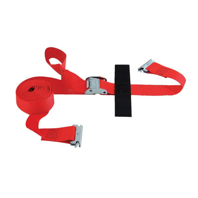 16 ft. x 2 in. Logistic Cam Buckle E-Strap with Hook and Loop Storage Fastener in Red - Super Arbor