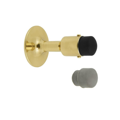 Polished Brass Solid Brass Cup Door Stop - Super Arbor