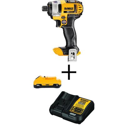 20-Volt MAX Lithium-Ion Cordless 1/4 in. Impact Driver (Tool-Only) with 20-Volt MAX 3.0Ah Battery and Charger - Super Arbor