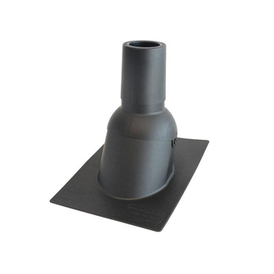 4 in. Inside Diameter Black New Construction or Reroof Thermoplastic Vent Pipe Roof Flashing - Super Arbor