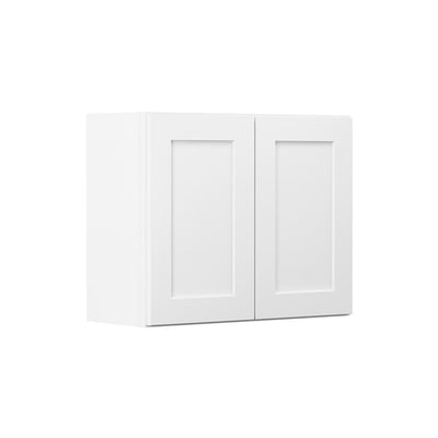 Shaker Ready To Assemble 30 in. W x 24 in. H x 12 in. D Plywood Wall Kitchen Cabinet in Denver White Painted Finish