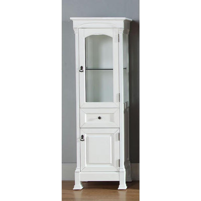 Brookfield 20.50 in. W x 16.25 in. D x 65 in. H Double Door Floor Cabinet in Cottage White - Super Arbor