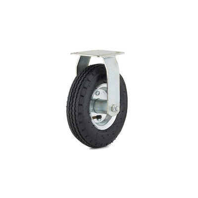 8 in. black Fixed plate Caster, 176.4 lb. Load Rating - Super Arbor