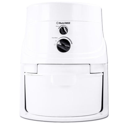 Classic 20-Cup 11-Speed White Grain Mill with Removable Filter - Super Arbor