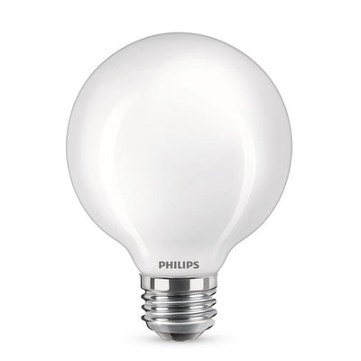 Philips 60-Watt Equivalent G25 LED Light Bulb Daylight Frosted Glass Globe Light Bulb (3-Pack) - Super Arbor