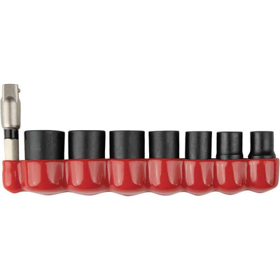 ImpactXPS 1/4 in. Drive 6-Point Metric Impact Socket Set with Standard Socket Adapter (8-Piece) - Super Arbor