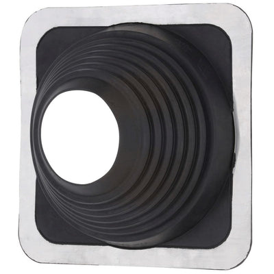 No-Calk Master Flash 12-1/2 in. x 11-3/4 in. Rubber Vent Pipe Roof Flashing with Adjustable Diameter - Super Arbor
