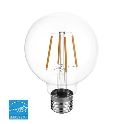 Euri Lighting 60W Equivalent Warm White (2700K) G25 Dimmable Clear LED Light Bulb - Super Arbor