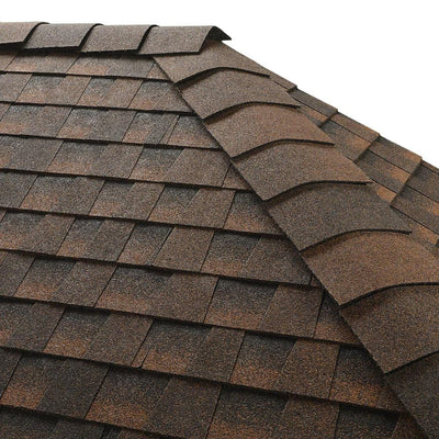 Timbertex Hickory Double-Layer Hip and Ridge Cap Roofing Shingles (20 lin. ft. Per Bundle) (30-pieces)