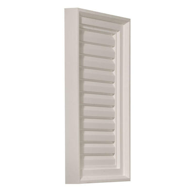 16 in. x 24 in. Rectangular Primed Polyurethane Paintable Gable Louver Vent - Super Arbor
