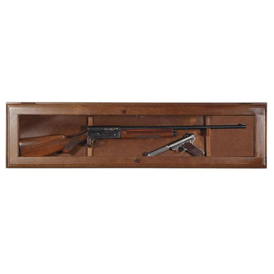 1 Gun Horizontal Key Locking Display Cabinet in Brown