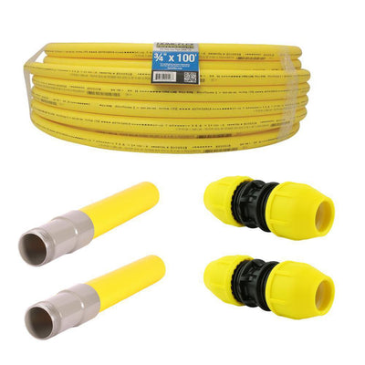 Underground 3/4in IPS Repair Kit (1) Roll of 3/4 in x 100ft Pipe, (2) 3/4 in Couplers and (2) 3/4 in Transition Fittings - Super Arbor