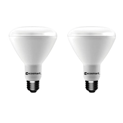 EcoSmart 75-Watt Equivalent BR30 Dimmable Energy Star LED Light Bulb Soft White (2-Pack)