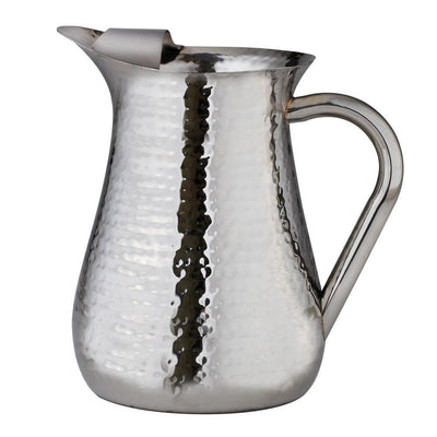 72 oz.Hammered Stainless Steel Water Pitcher with Ice Guard - Super Arbor