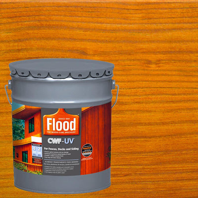 Flood 5 gal. Honey Gold Transparent CWF-UV Penetrating Exterior Wood Stain - Super Arbor