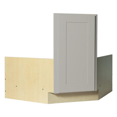 Shaker Partially Assembled 36 x 34.5 x 24 in. Corner Sink Base Kitchen Cabinet in Dove Gray - Super Arbor