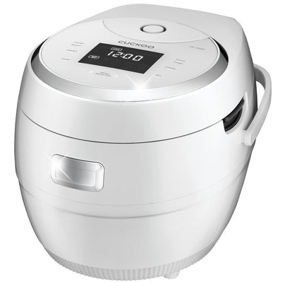 2.5 qt. White/Silver 10-cup Multi-functional Micom Electric Rice Cooker and Warmer 16-built-in programs - Super Arbor