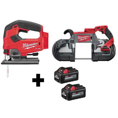 M18 FUEL 18-Volt Lithium-Ion Brushless Cordless Jig Saw and Band Saw with (2) 6.0Ah Batteries - Super Arbor