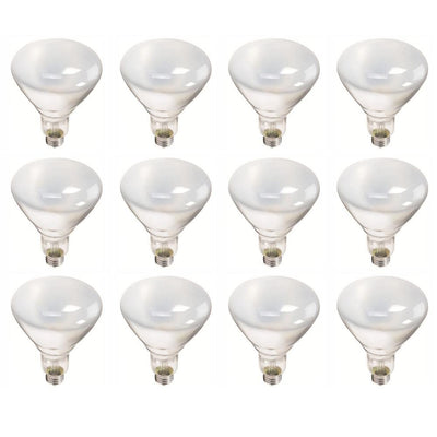 Philips 65-Watt BR40 Incandescent Flood Light Bulb Soft White (2700K) (12-Pack) - Super Arbor