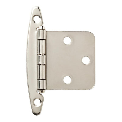 Satin Nickel Overlay Cabinet Hinge without Spring (1-Pair) - Super Arbor