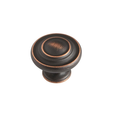 1.3 in. Oil Rubbed Bronze Traditional Top Ring Cabinet Knob (25-Pack) - Super Arbor